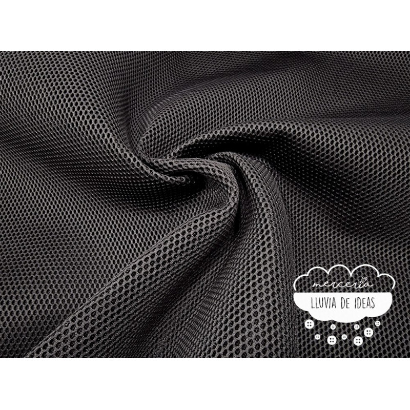 Tejido Mesh 3D Negro (malla ligeramente más abierta)