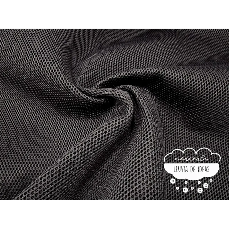 Tejido Mesh 3D Negro (malla ligeramente más abierta)