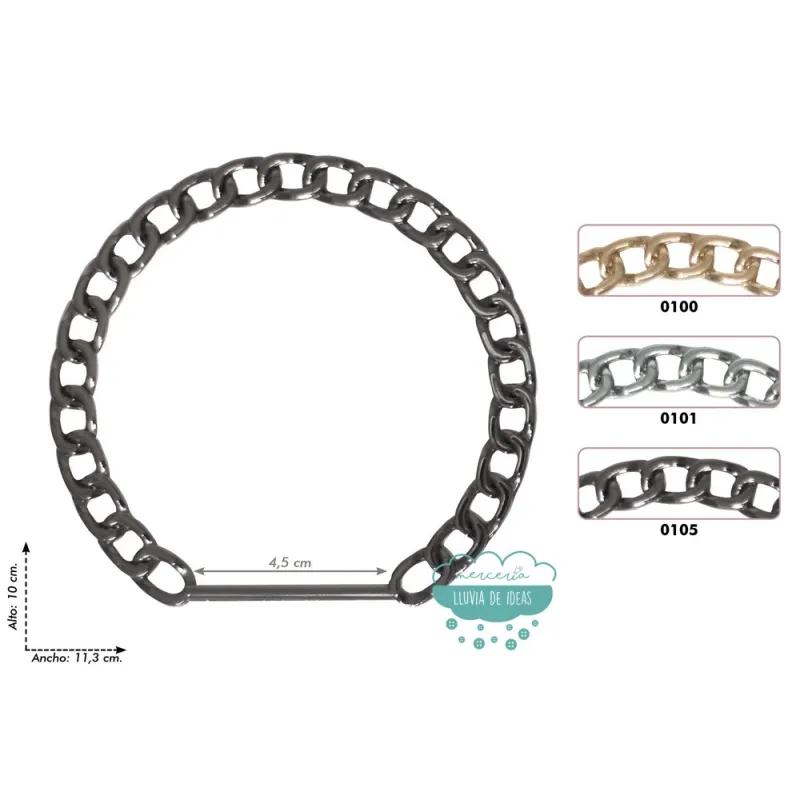 Asa para bolsos metálica Cadena