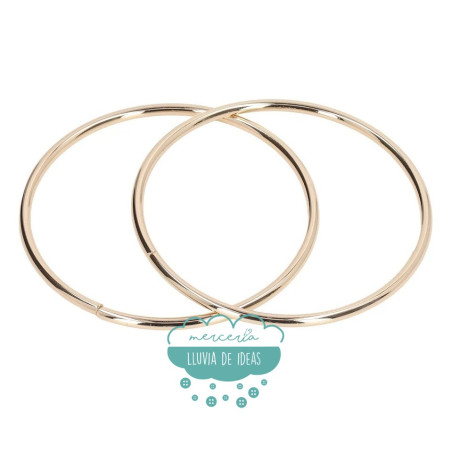 Asas redondas para bolsos doradas