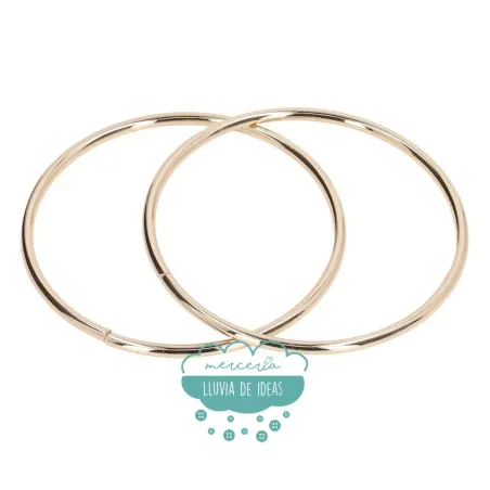 Asas redondas para bolsos doradas