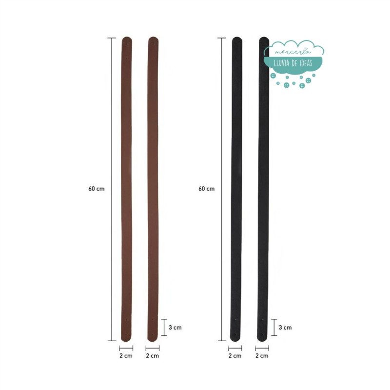 Asas para bolsos piel sintética Katia 60 cm.