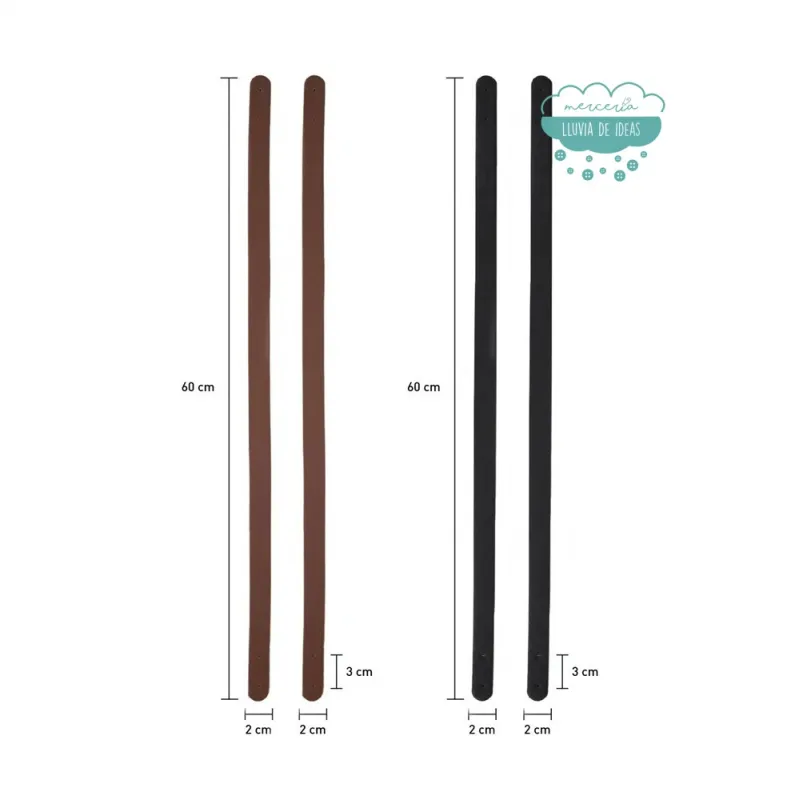 Asas para bolsos piel sintética Katia 60 cm.