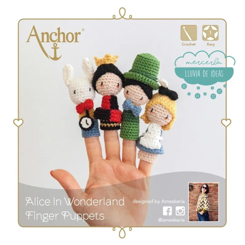 Kit de ganchillo Marionetas Alicia Anchor