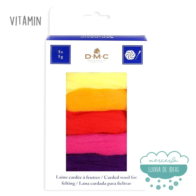 Lana cardada para afieltrar DMC