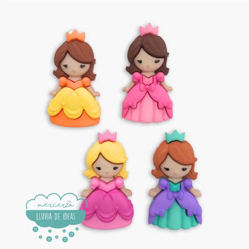 Botones decorativos Princesas - Dress It Up Botones Dress It UP