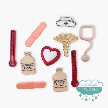 Botones decorativos Enfermería Dress it up