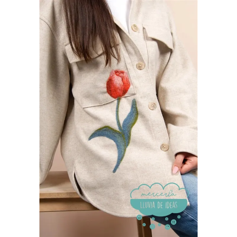 Patrones para fieltrar Libro adornos florales DMC