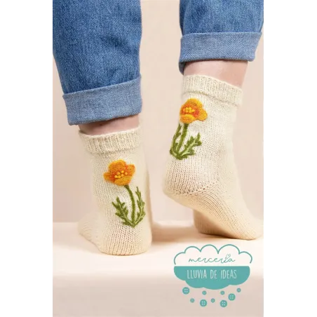 Patrones para fieltrar Libro adornos florales DMC