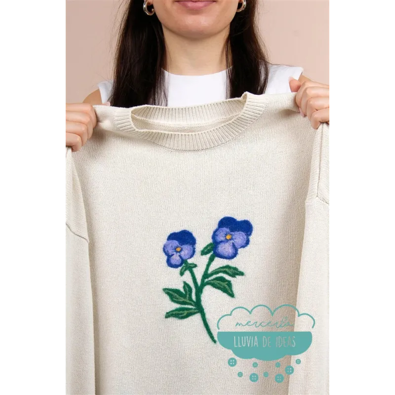 Patrones para fieltrar Libro adornos florales DMC