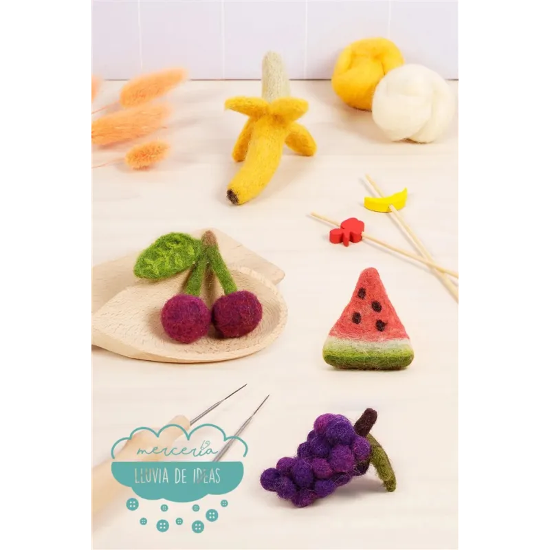 Patrones para fieltrar Libro Frutas DMC
