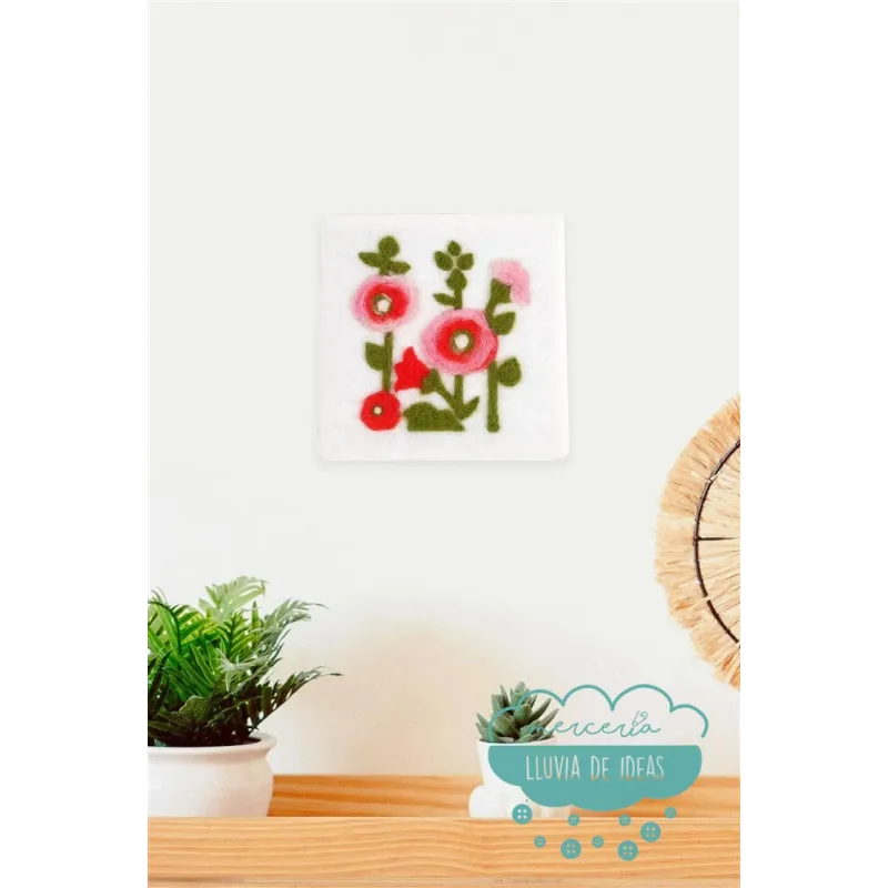 Kit para fieltrar Malvarrosas DMC