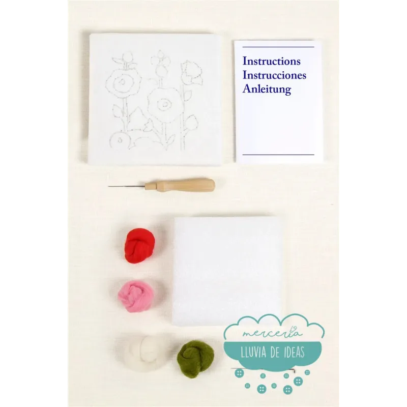 Kit para fieltrar Malvarrosas DMC