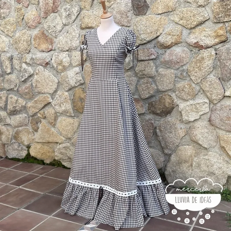 Patrón vestido de romería mujer