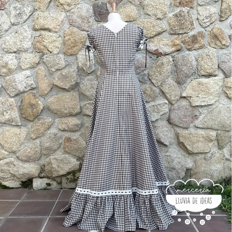 Patrón vestido de romería mujer