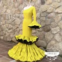 Patrón vestido flamenco mujer escote asimétrico