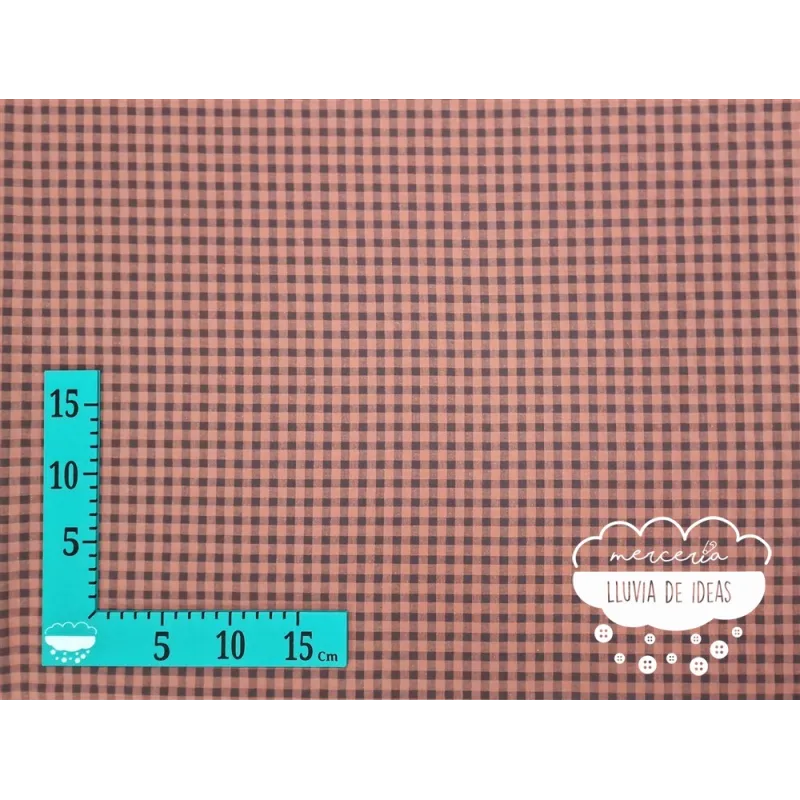 Seersucker vichy bicolor tonos tierra