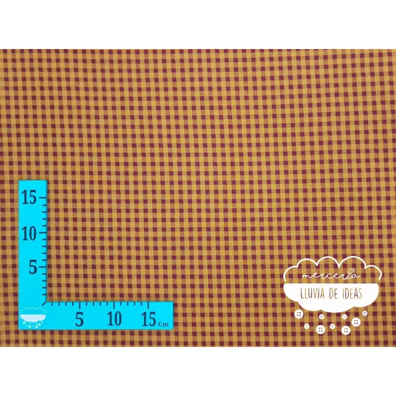 Seersucker vichy bicolor tonos tierra