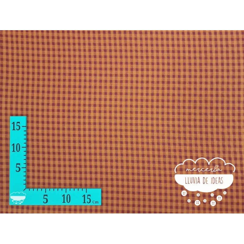 Seersucker vichy bicolor tonos tierra