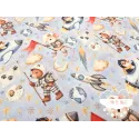 Algodón infantil Animales astronautas