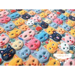 Algodón 3D Gatos