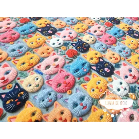 Algodón 3D Gatos