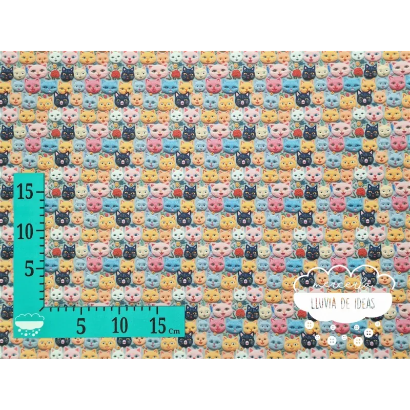 Algodón 3D Gatos