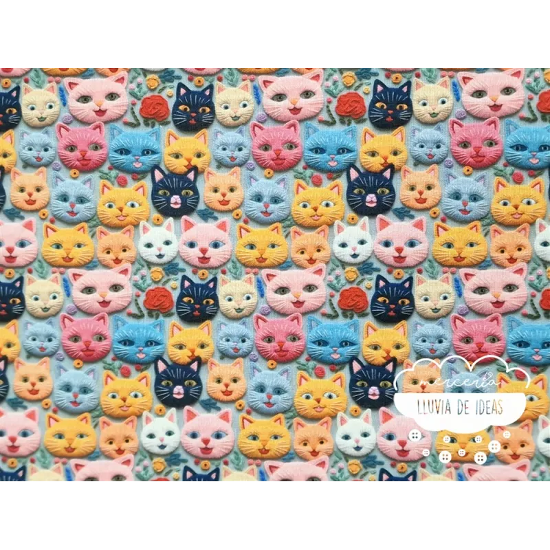 Algodón 3D Gatos