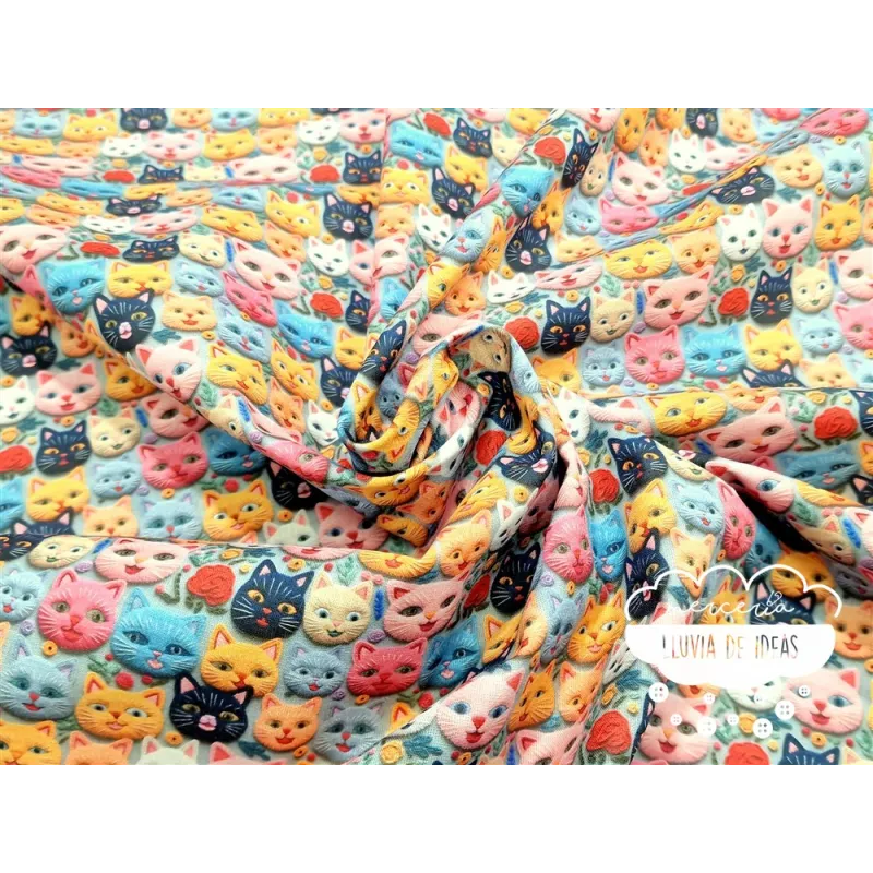 Algodón 3D Gatos