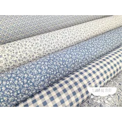 Algodón coordinado Terracota Azul