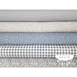 Algodón coordinado Terracota Azul