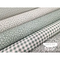 Algodón coordinado Terracota Verde