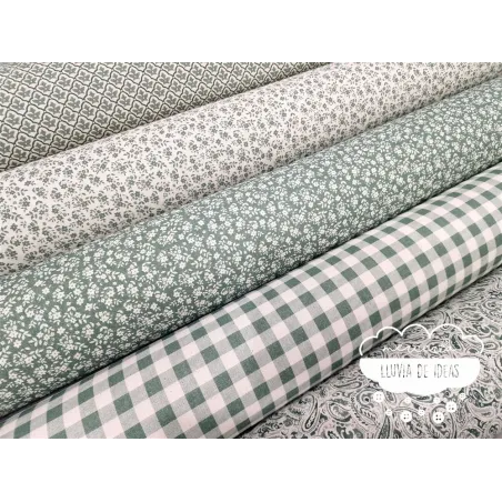 Algodón coordinado Terracota Verde