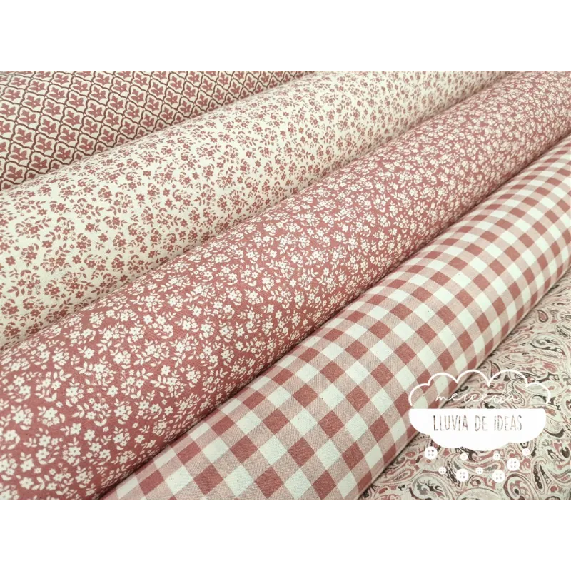 Algodón coordinado Terracota Rosa 