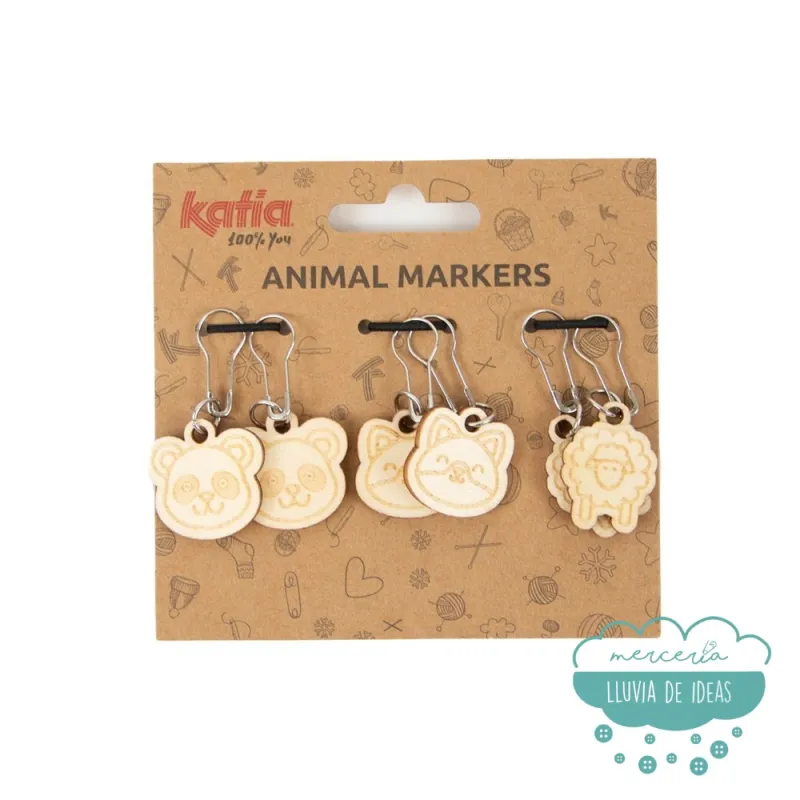 Marcadores de punto de madera S2 Katia