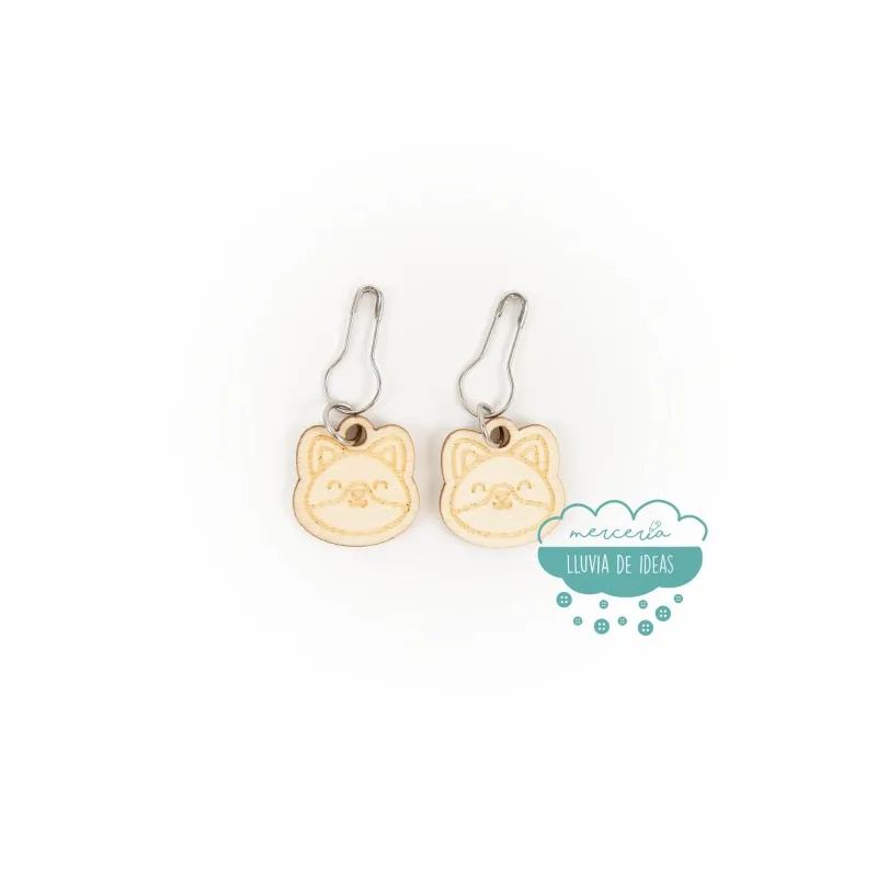 Marcadores de punto de madera S2 Katia