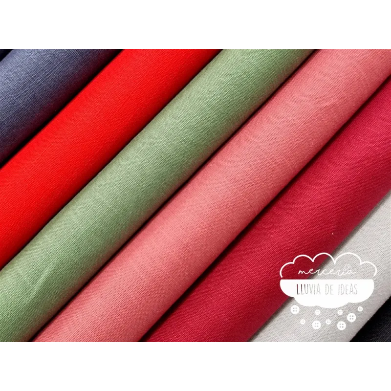 Lino 100% colores lisos
