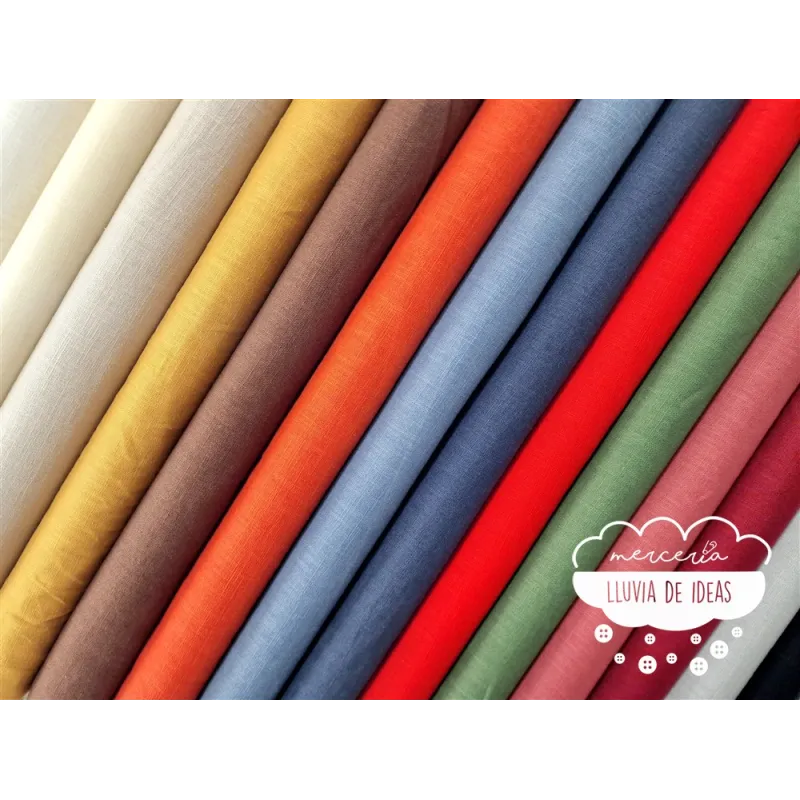 Lino 100% colores lisos