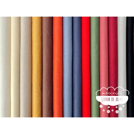 Lino 100% colores lisos