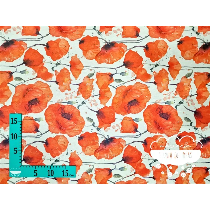 Mantelería antimanchas Amapolas
