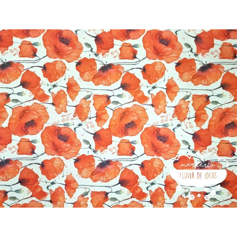 Mantelería antimanchas Amapolas