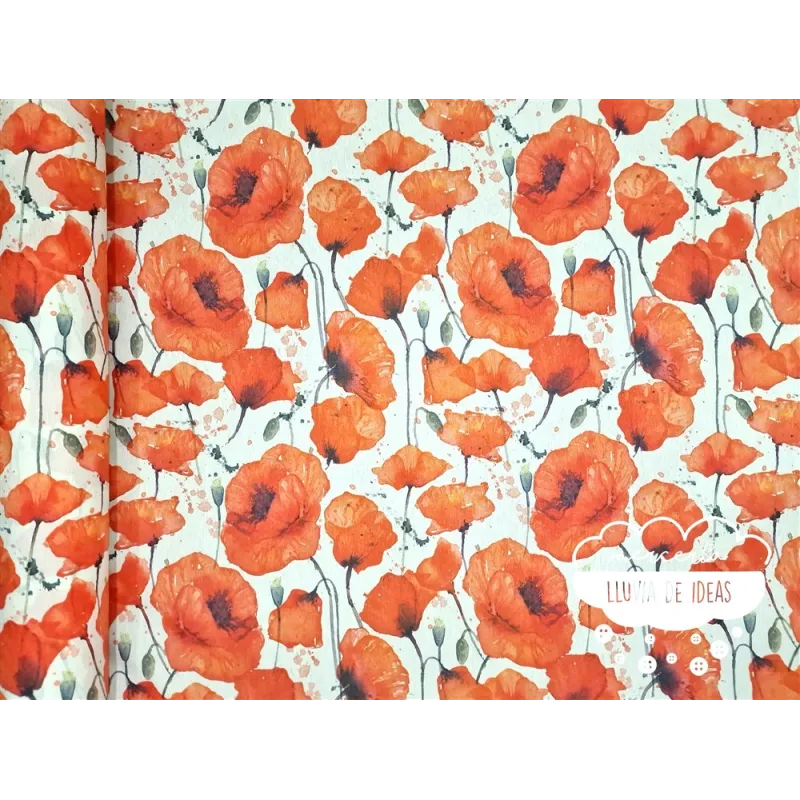 Mantelería antimanchas Amapolas
