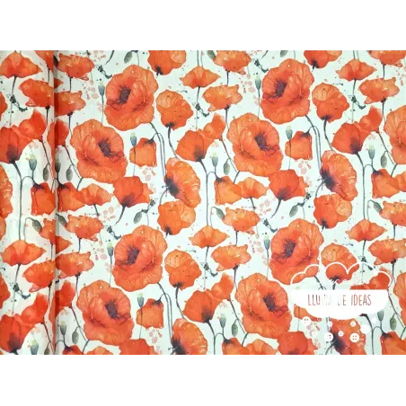 Mantelería antimanchas Amapolas