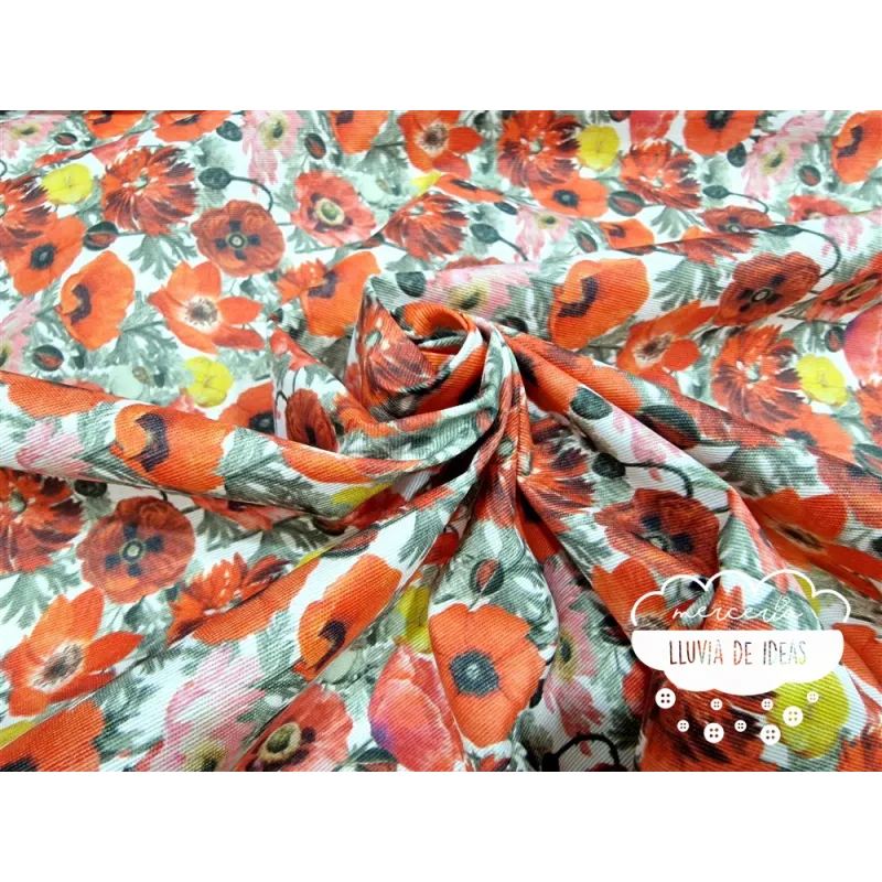 Mantelería antimanchas Jardín rojo