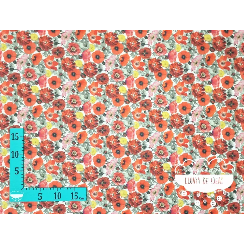 Mantelería antimanchas Jardín rojo