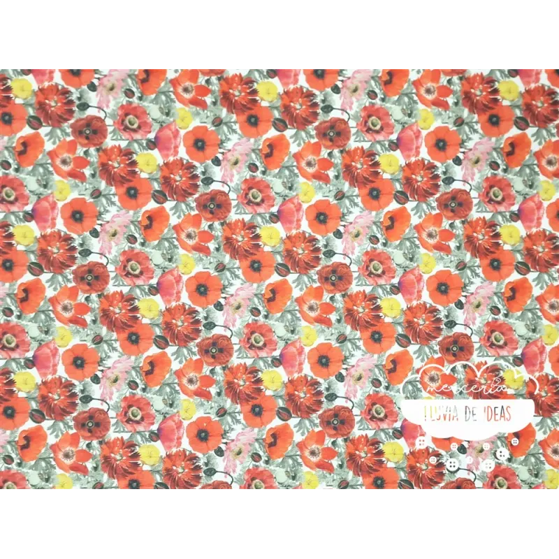 Mantelería antimanchas Jardín rojo