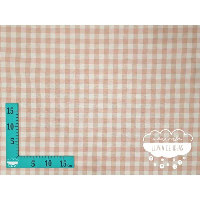 Mantelería antimanchas Vichy cuadros rosa