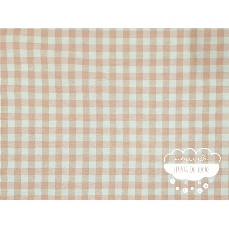 Mantelería antimanchas Vichy cuadros rosa