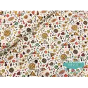 Algodón estampado Pizza