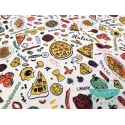 Algodón estampado Pizza 